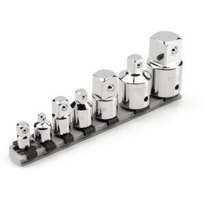 1/4, 3/8, 1/2, 3/4 Inch Drive Adapter/Reducer Set with Rail (7-Piece)